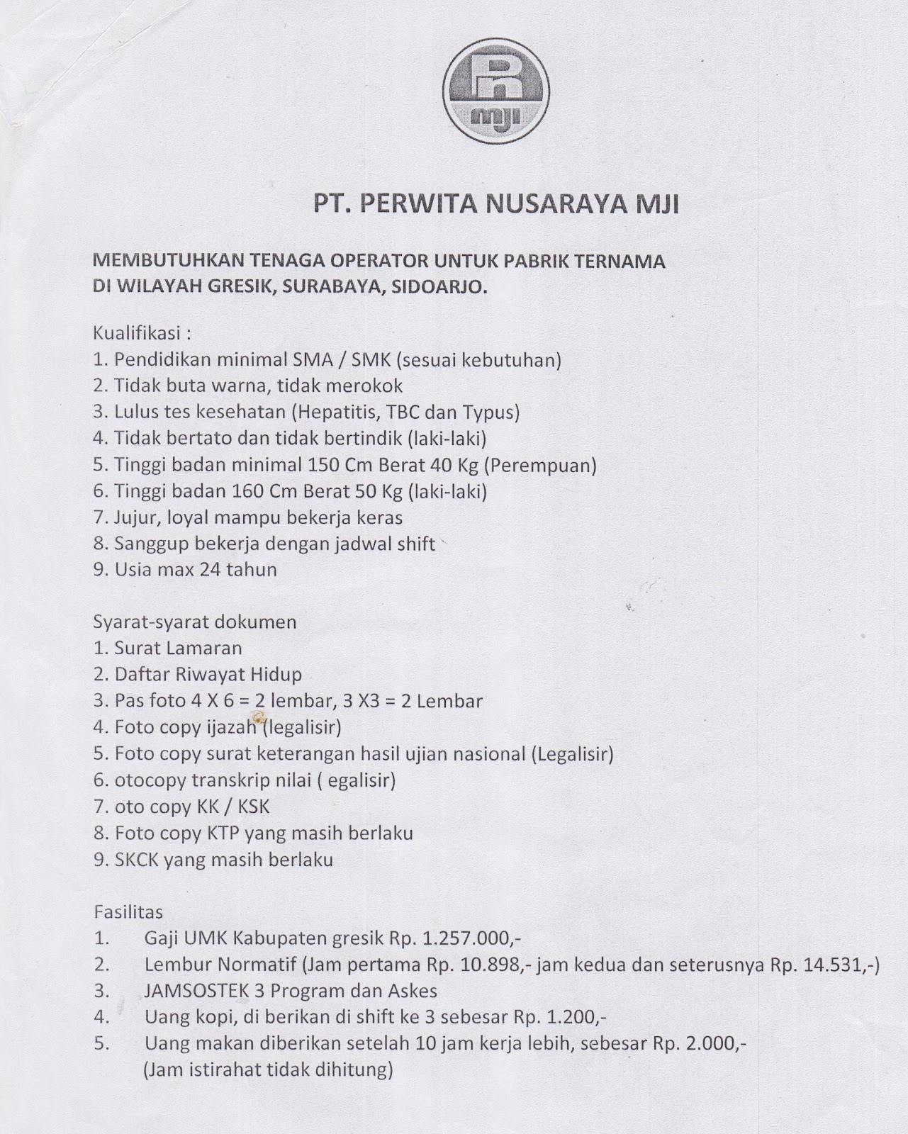 Smk Ma Arif Nu Driyorejo Lowongan Pekerjaan