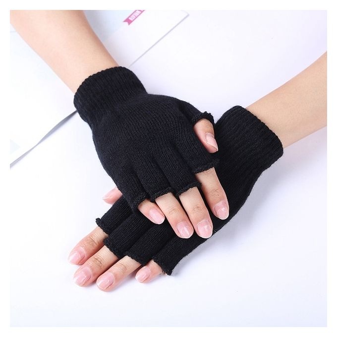 A pair of fingerless gloves.