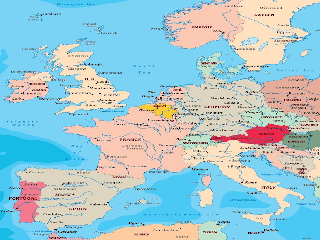 West Europe Political Map