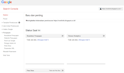 Cara Mendaftarkan Blog ke Google Webmaster Tools atau Google Search Console