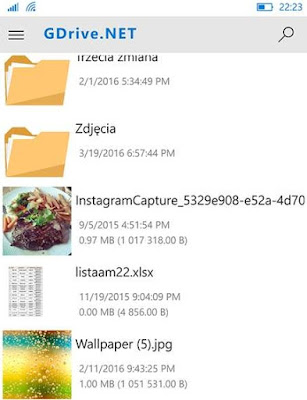 GDRIVE.NET - APP WINDOWS PHONE SIMILE A GOOGLE DRIVE