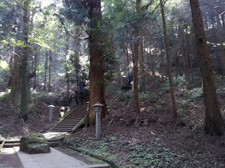 大雄山最乗寺の階段へ続く道