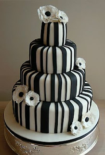 Wedding Cakes in Black & White