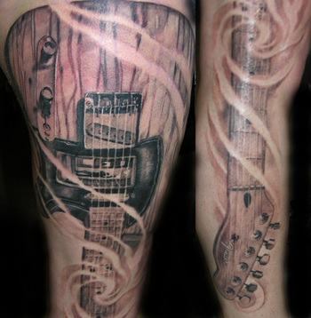guitar art
 on Brainsy Heart: Cool Music Tattoo