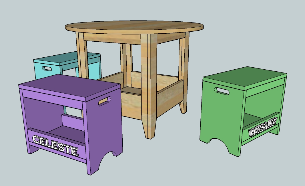 Kids Play Table with Storage