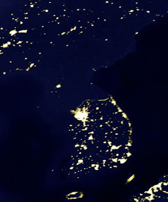 satellite north korea at night. 2011 north korea at night.