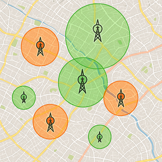 تحديد أبراج الأتصالات للخلوي القريبة منك والمتصلة بهاتفك Cell Tower Locator