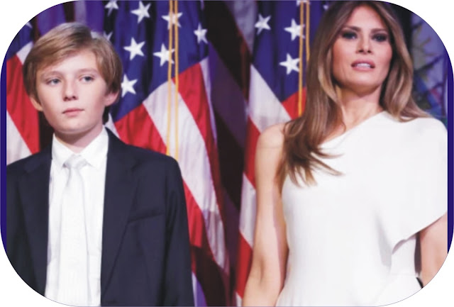 Melania Trump and son