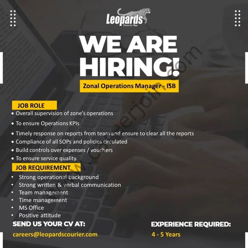 Jobs in Leopards Courier Pvt Ltd