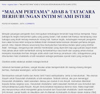  "MALAM PERTAMA" ADAB & TATACARA BERHUBUNGAN INTIM SUAMI ISTERI