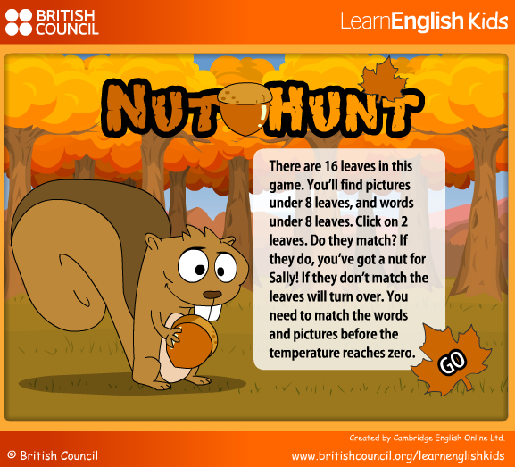 http://learnenglishkids.britishcouncil.org/es/fun-games/nut-hunt