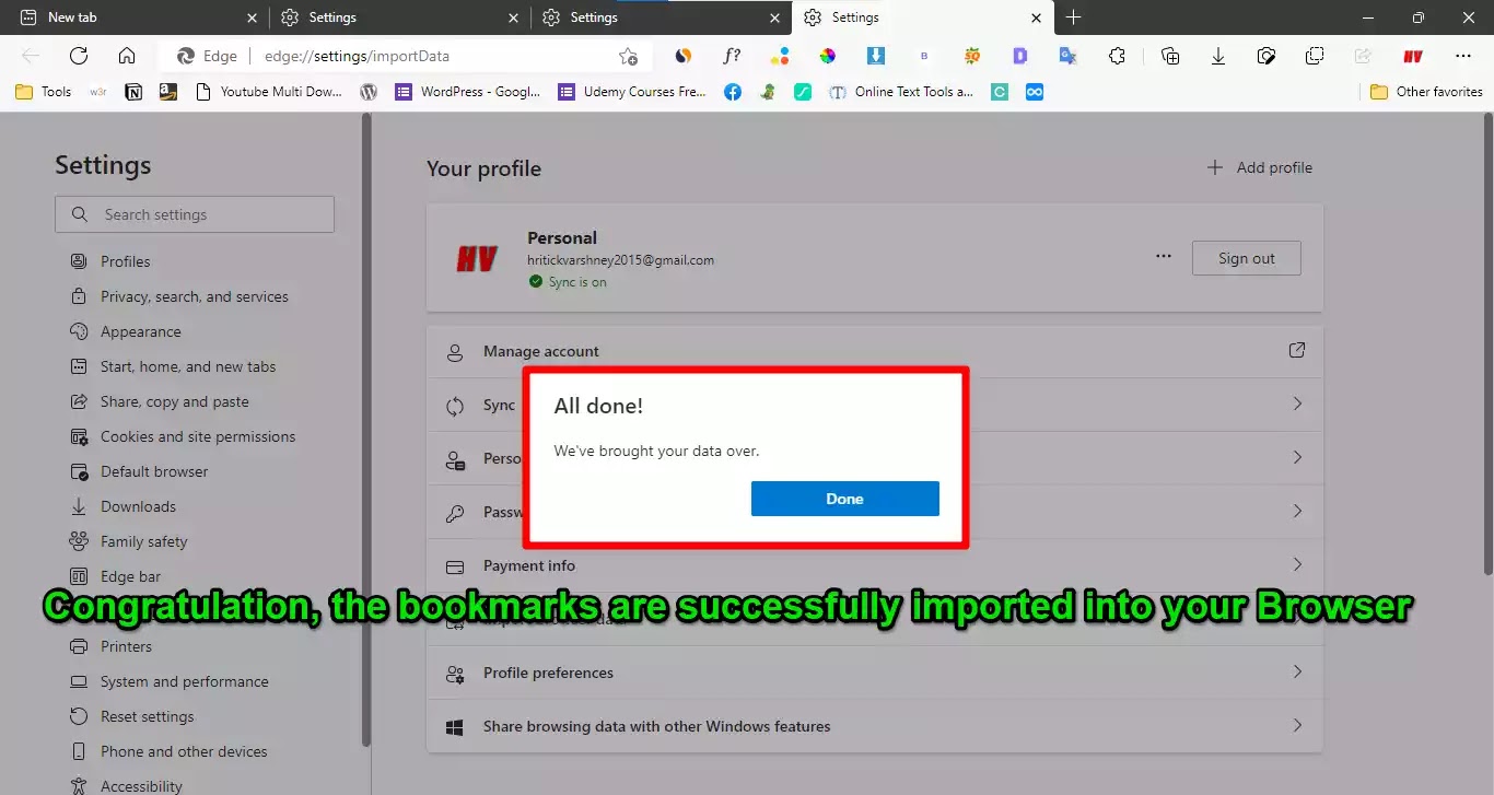 How to Import and Export bookmarks in HTML format for Free