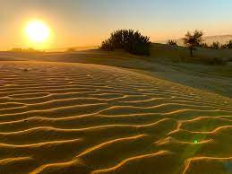 Sunset at Sam Sand Dunes.