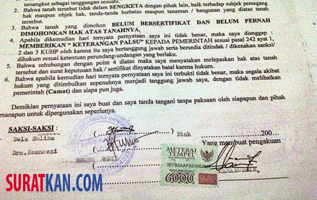 Contoh Surat Hitam Putih Pembayaran