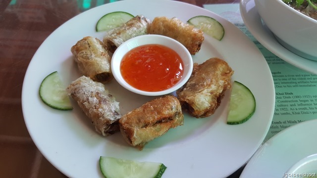 Stop and Go Cafe’s signature Hue Royal Spring Rolls (Nem Ran)