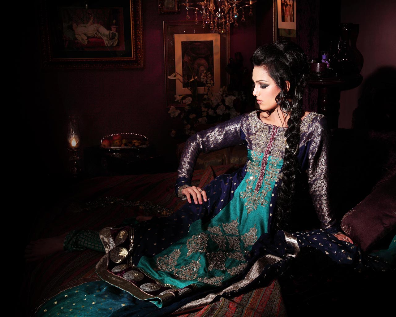 plum pakistani wedding dresses