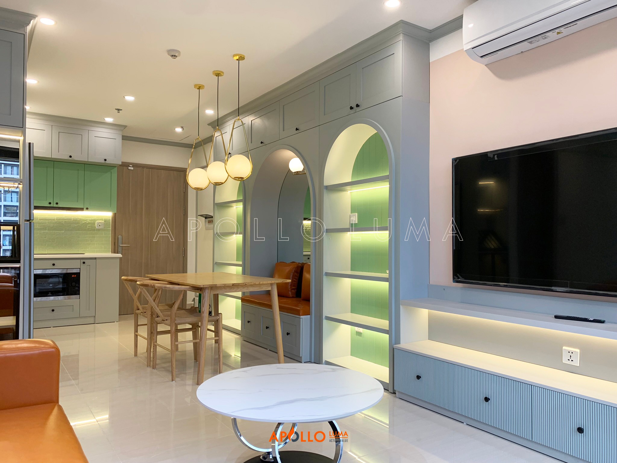 Hoàn thiện thiết kế thi công nội thất căn hộ 3PN S1.02-17 Vinhomes Ocean Park