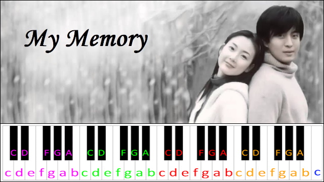 My Memory (Winter Sonata) Piano / Keyboard Easy Letter Notes for Beginners