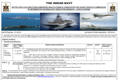 INDIAN NAVY JOBS 2023