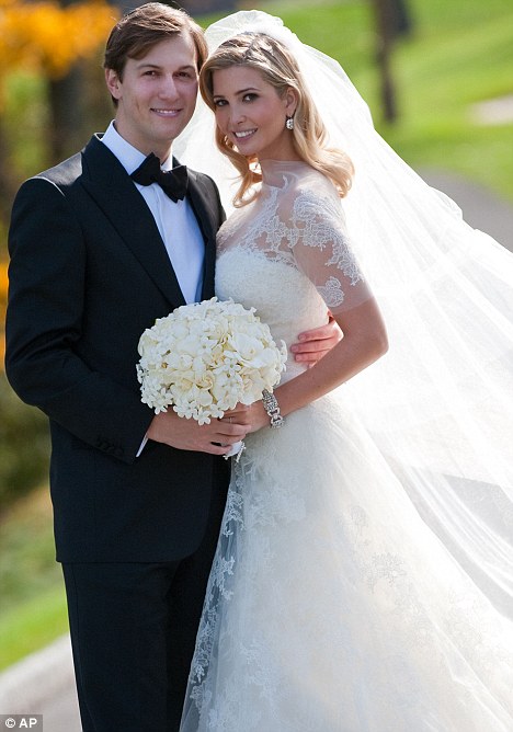 ivanka trump wedding dress. Trump in her wedding dress