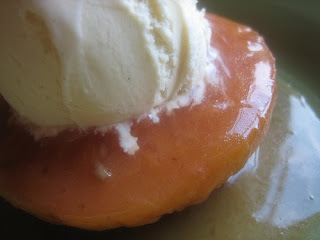 Drunken Peaches and Ice Cream