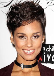 Hairstyles for short hair, Alicia Keys :  