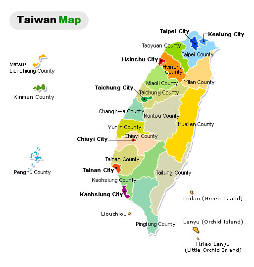 Taiwan R.O.C map