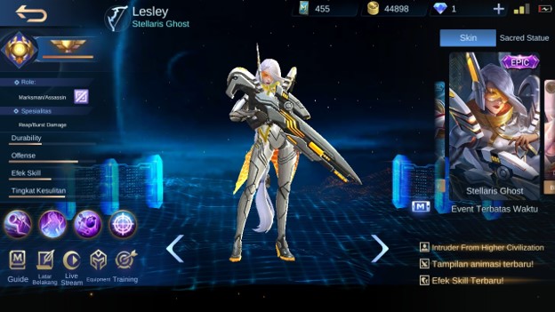 Lesley Marksman Terbaik di Mobile Legend