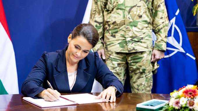 Novák Katalin aláírta Magyarország fegyveres védelmének tervét