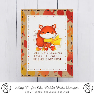 Fall Foxes Stamp and Die Set illustrated by Agota Pop, Falling Leaves Stencil, You've Been Framed - Layering Dies by The Rabbit Hole Designs #therabbitholedesignsllc #therabbitholedesigns #trhd
