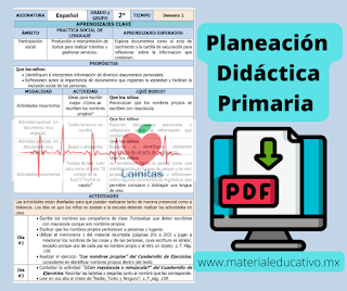 📒✍️ Lainitas Planeación Didáctica Primaria del mes de Junio