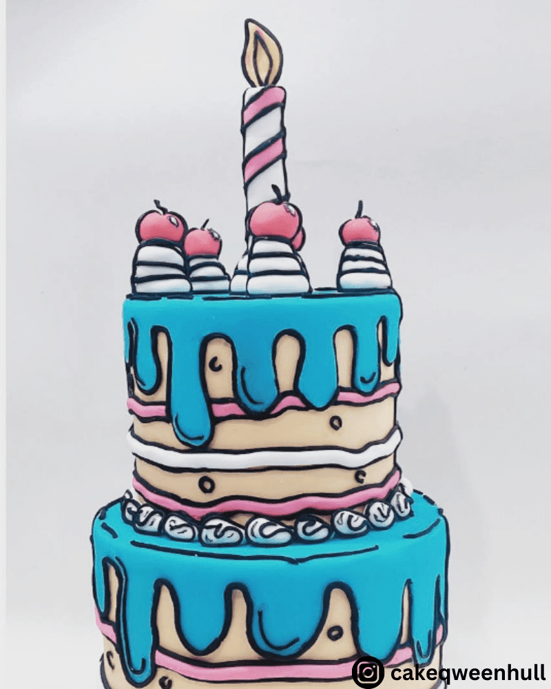 Fantastic raspberry birthday cake animated happy birthday greeting ecard —  Download on Funimada.com