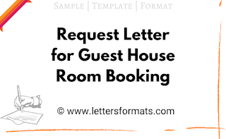 application letter for guest house booking