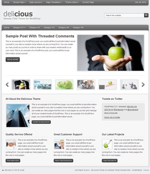 Delicious Download: Studiopress Delicious Wordpress Theme