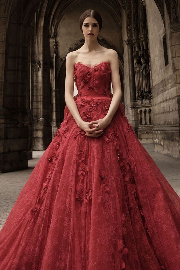 15 Contoh Gaun Pengantin Modern Warna Merah Terupdate 