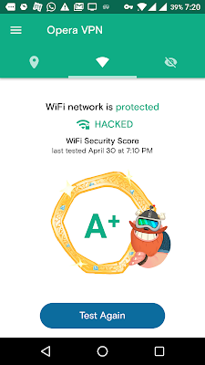test wifi settings opera vpn