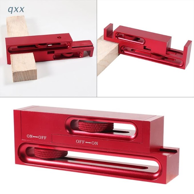 [ qianxixiang.vn ] Qx [READY STOCK] Table Saw Aluminum Alloy Interval Slot Regulator Movable Measuring Block Red