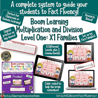 Level 1 Boom Cards Math Fact Fluency Multiplication and Division