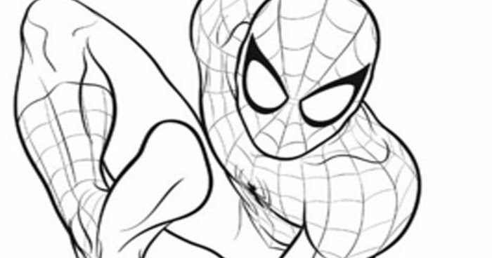 Mewarnai Gambar  Kartun  Spiderman Hitam  Putih  Aneka 