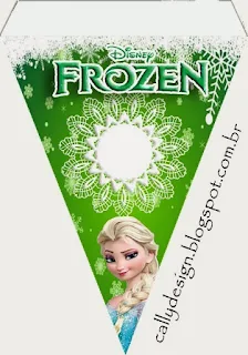 Banderines de Fiesta de Frozen Fever para imprimir gratis.