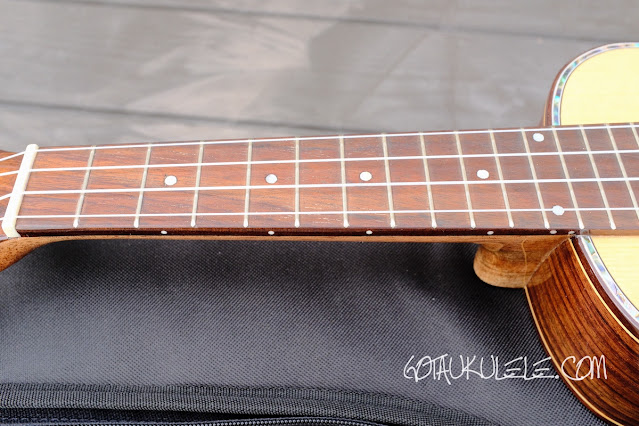 Noah Rosewood Spruce Concert Ukulele neck