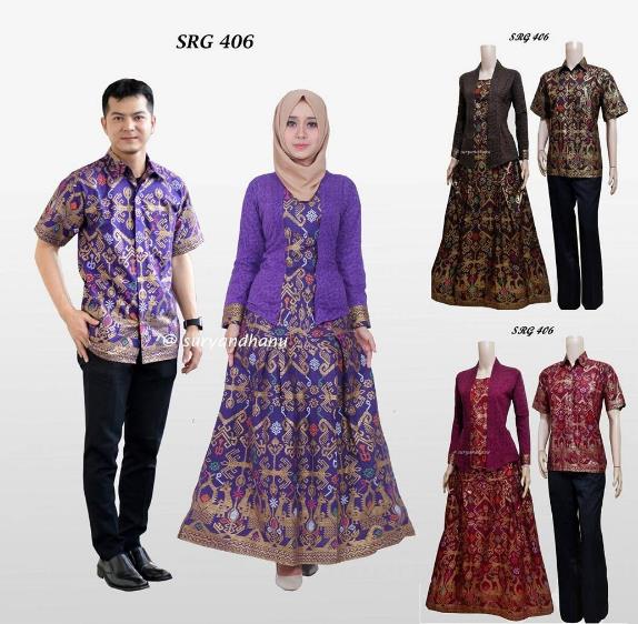 60 Model Gamis Batik Kombinasi Polos Muslimah Modern 2019 