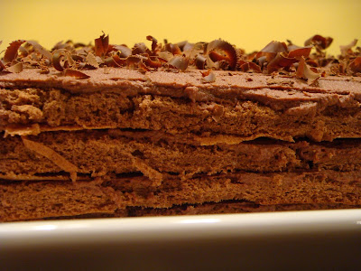 Chocolate feather bed cake