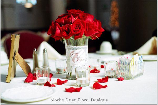 rose wedding centerpiece pictures