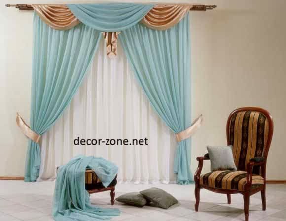  Turquoise window curtains for living room 