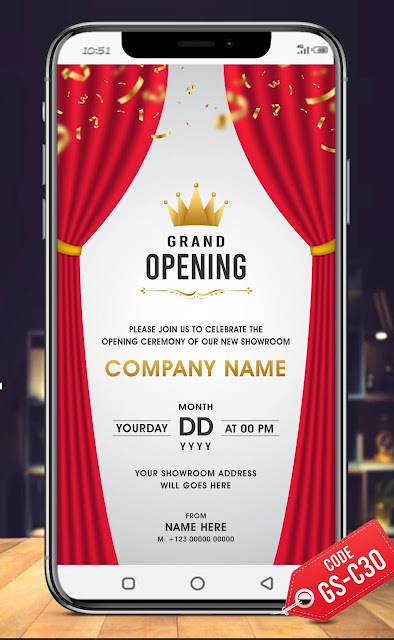 Shop Opening Invitation Digital card