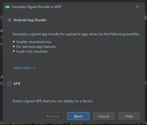 شرح كيفية الحصول على نسخة aab  من تطبيقك في الاندرويد ستوديو