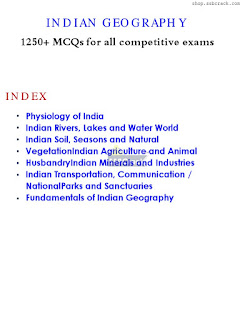 INDIAN GEOGRAPHY 1250+ MCQS 