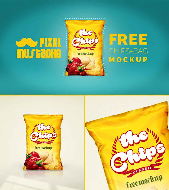 Chips Bag Mockup PSD