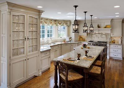 A beautiful white kitchen.